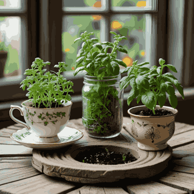 Using neem oil to control pests on indoor herbs like mint.