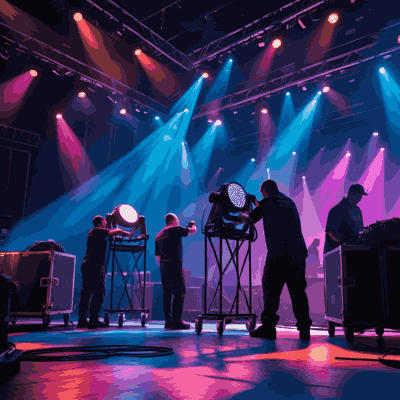 Behind the scenes of a captivating stage performance