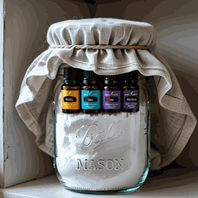 DIY baking soda deodorizer jar for small apartment freshness


